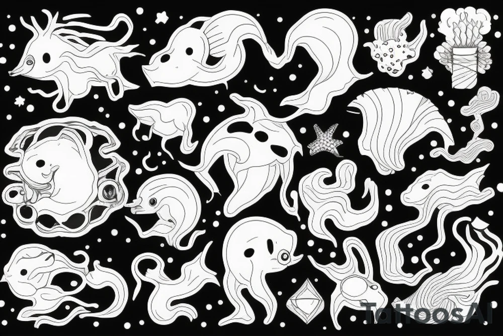 electric sea sheep tattoo idea