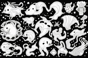 electric sea sheep tattoo idea