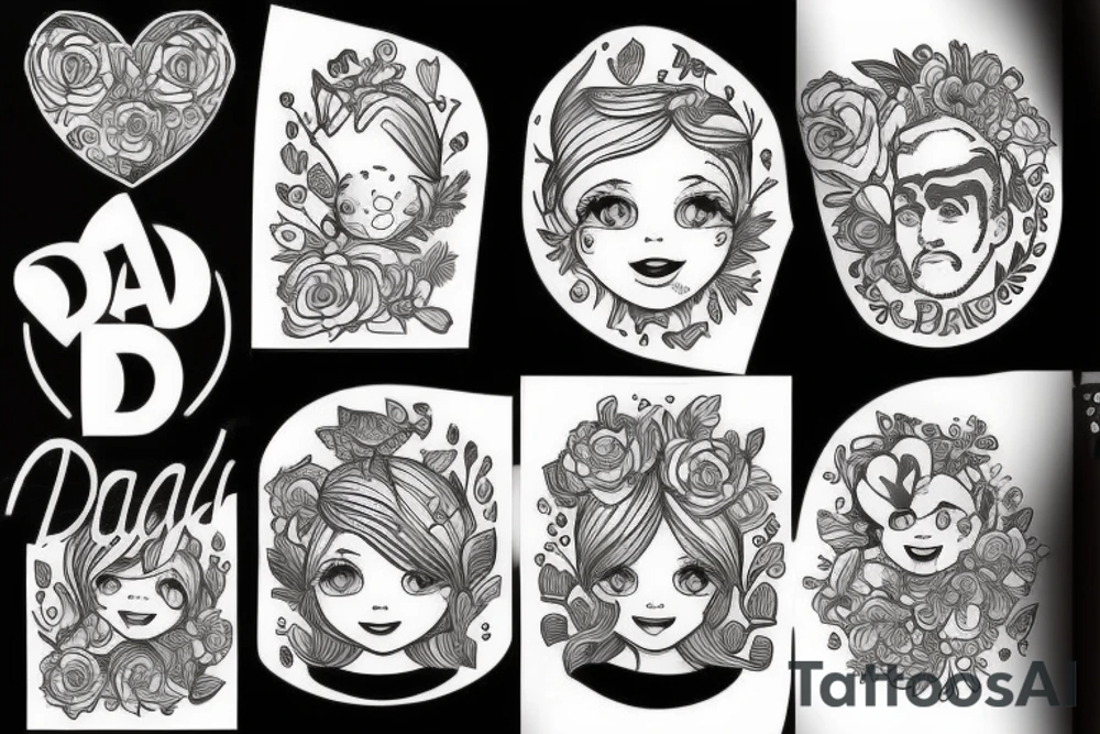 Dad and daugther small tattoo idea
