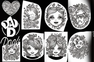 Dad and daugther small tattoo idea