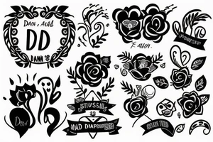 Dad and daugther small tattoo idea