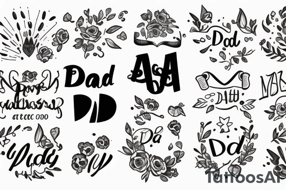 Dad and daugther small tattoo idea