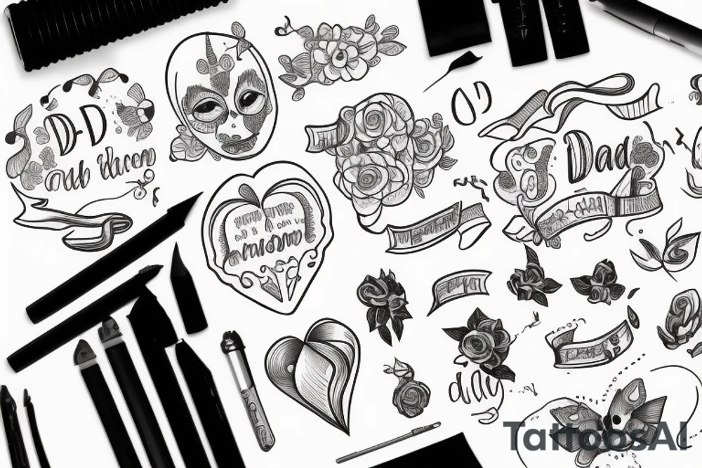 Dad and daugther small tattoo idea