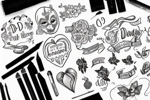 Dad and daugther small tattoo idea