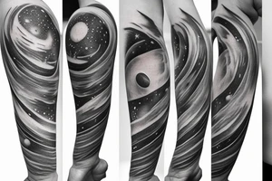 Small tattoo related to space, universe, astronomy tattoo idea