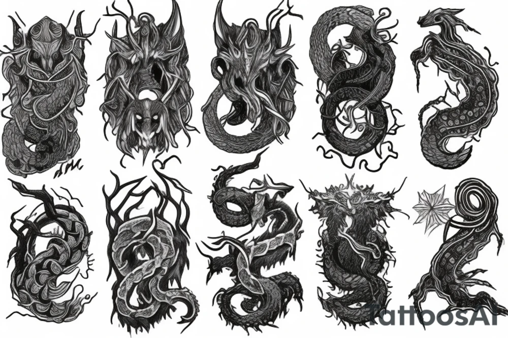 Yggdrasil, Jörmungandr, Fenrir tattoo idea