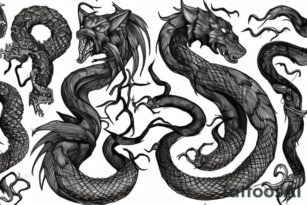 Yggdrasil, Jörmungandr, Fenrir tattoo idea
