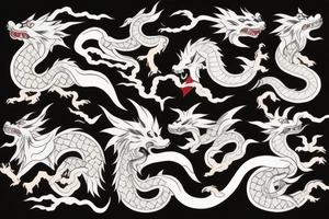 Okami wolf as a chinese dragon tattoo idea