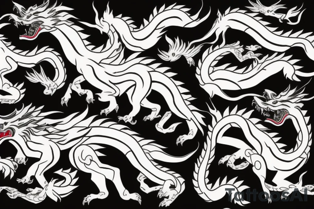 Okami wolf as a chinese dragon tattoo idea