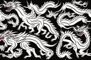 Okami wolf as a chinese dragon tattoo idea