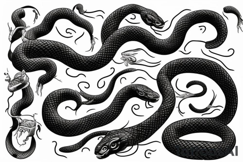 big snake tattoo idea