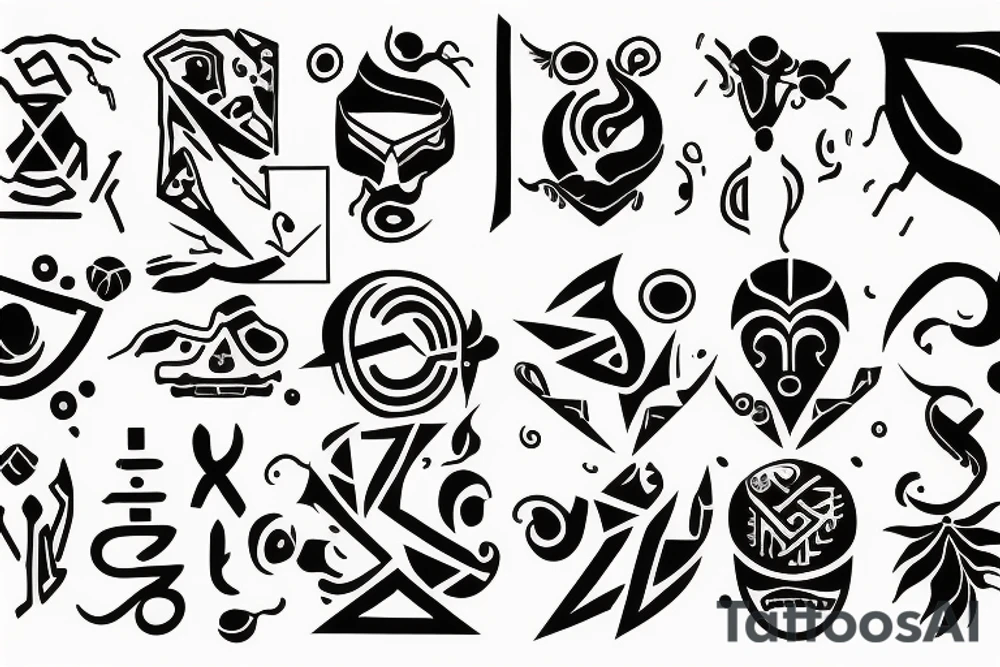 glyphs and maya signs tattoo idea