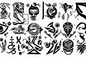 glyphs and maya signs tattoo idea