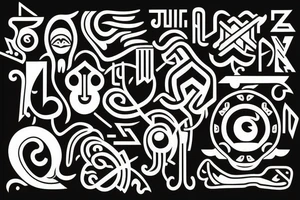 glyphs and maya signs tattoo idea
