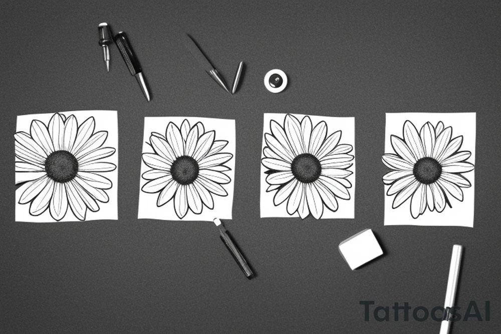 Daisy flower tattoo idea