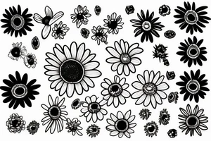 Daisy flower tattoo idea