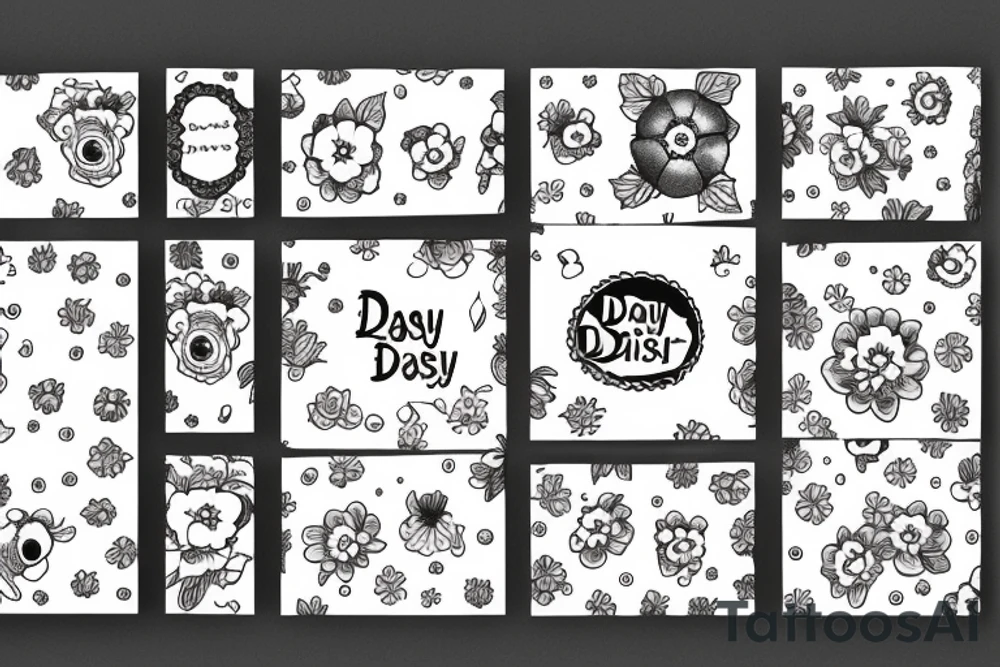 Dog names daisy tattoo idea