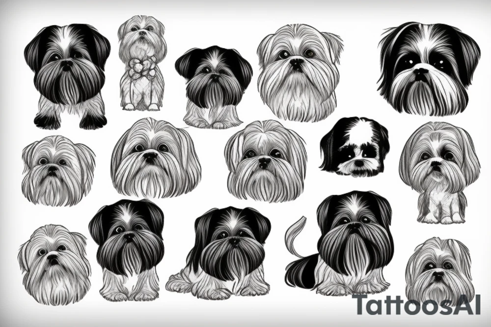 Shih tzu tattoo idea