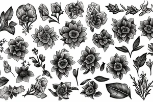 nightshade flowers tattoo idea