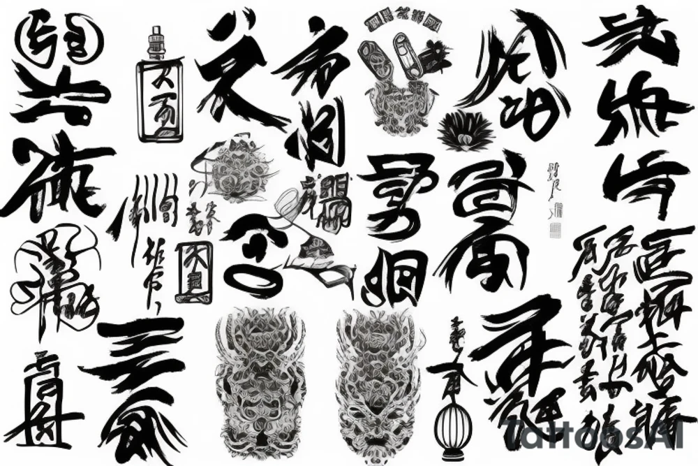number 8 in chinese tattoo idea