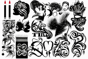 Lighting a cigarette tattoo idea