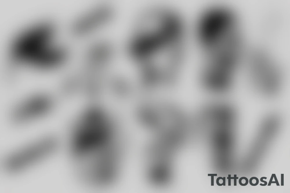 Lighting a cigarette tattoo idea