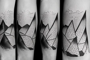 Simple wish seize mountain dog tattoo idea