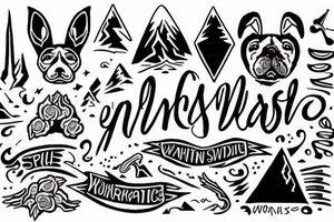 Simple wish seize mountain dog tattoo idea