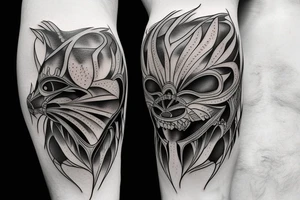 Simple wish seize mountain dog tattoo idea