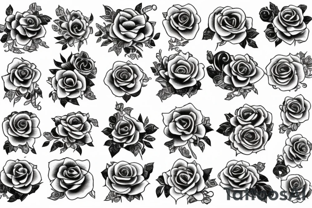 Female symbol surrounded by snakes and roses tattoo idea
