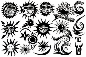 The sun and freedom tattoo idea