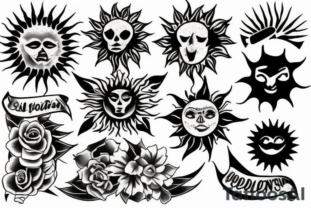 The sun and freedom tattoo idea