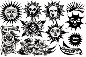 The sun and freedom tattoo idea