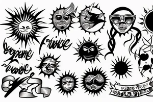 The sun and freedom tattoo idea