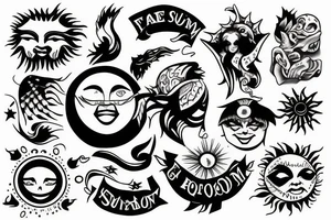 The sun and freedom tattoo idea