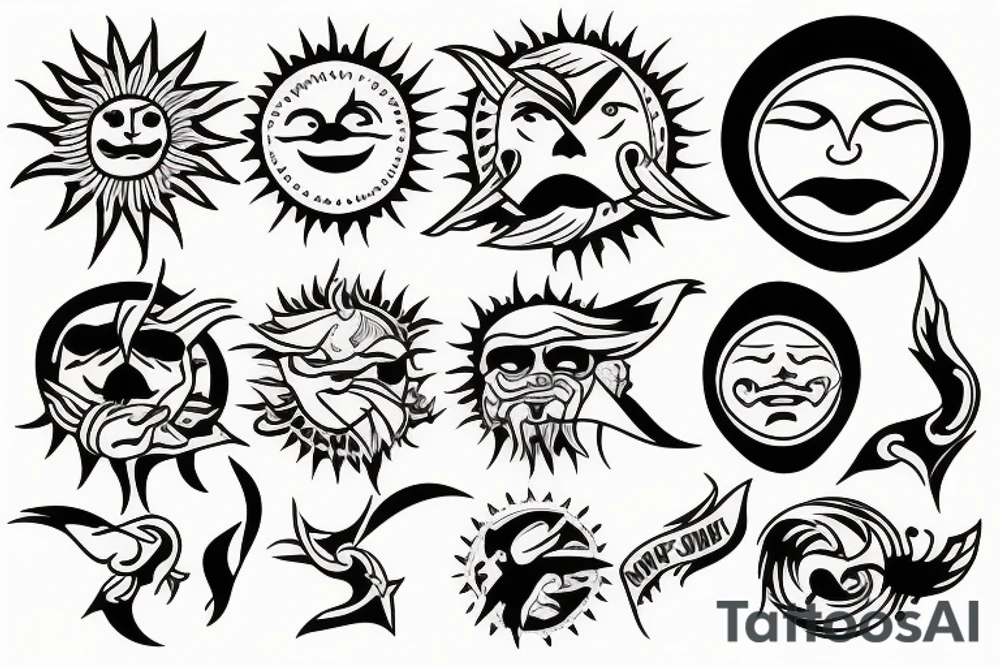 The sun and freedom tattoo idea