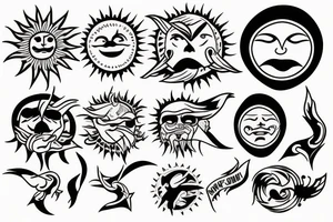 The sun and freedom tattoo idea