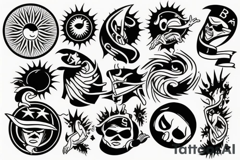 The sun and freedom tattoo idea