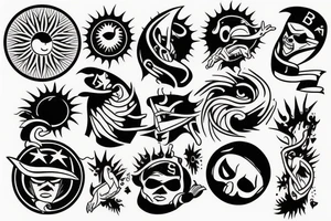 The sun and freedom tattoo idea