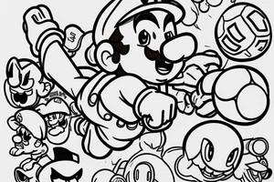 Super Mario playing Pokémon Go tattoo idea