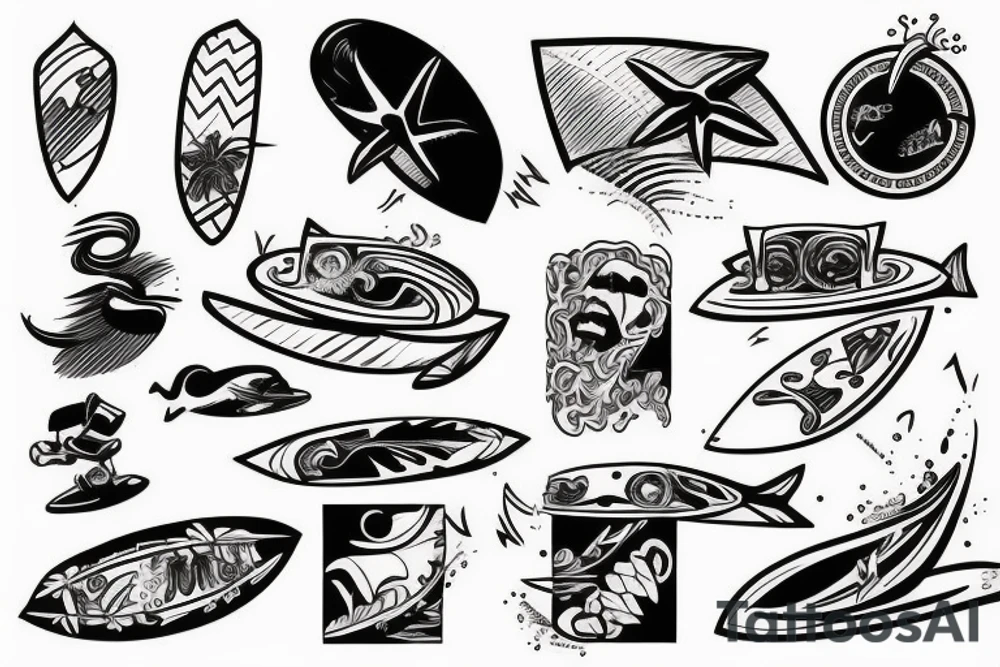 Man tatto , surf tattoo idea