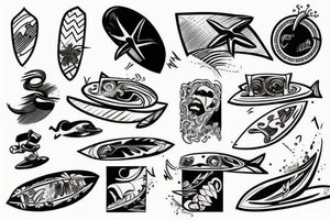 Man tatto  , surf tattoo idea
