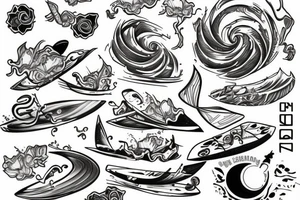 Man tatto  , surf tattoo idea