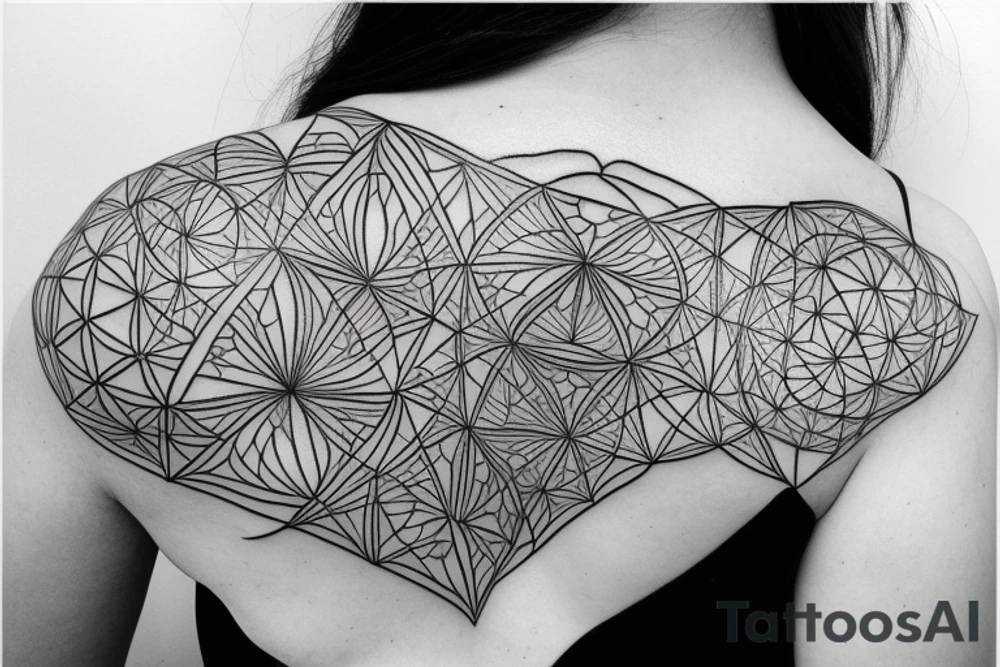 SACRED GEOMETRY TATTOO, FINE LINE, MICRO NEEDLING, GEOMETRIC, DOTS tattoo idea