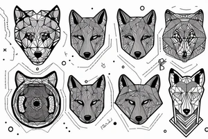GEOMETRY TATTOO, FINE LINE, MICRO NEEDLING, GEOMETRIC, DOTS, WOLF, EYE, ROSE tattoo idea