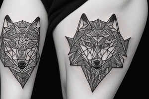 GEOMETRY TATTOO, FINE LINE, MICRO NEEDLING, GEOMETRIC, DOTS, WOLF, EYE, ROSE tattoo idea