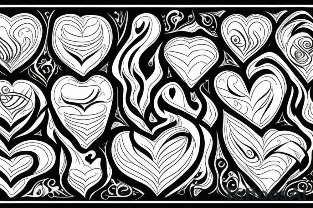 heart with flame tattoo idea