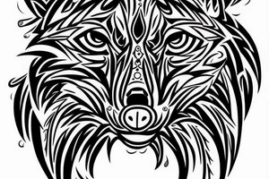 FINE LINE, INK STYLE, MICRO REALISM, WOLF, EYE, GEOMETRIC, SACRED SYMBOL tattoo idea