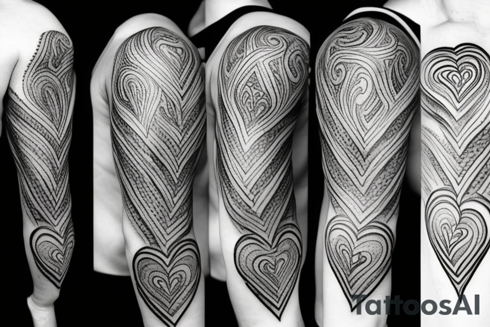 heart with flame tattoo idea