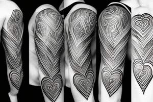 heart with flame tattoo idea